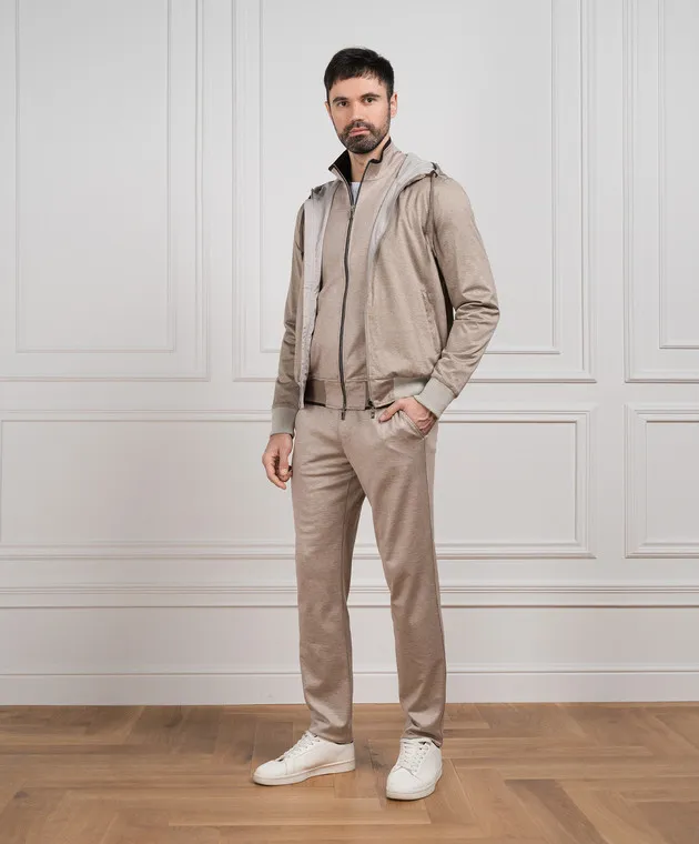 CAPOBIANCO Beige sports jacket with silk