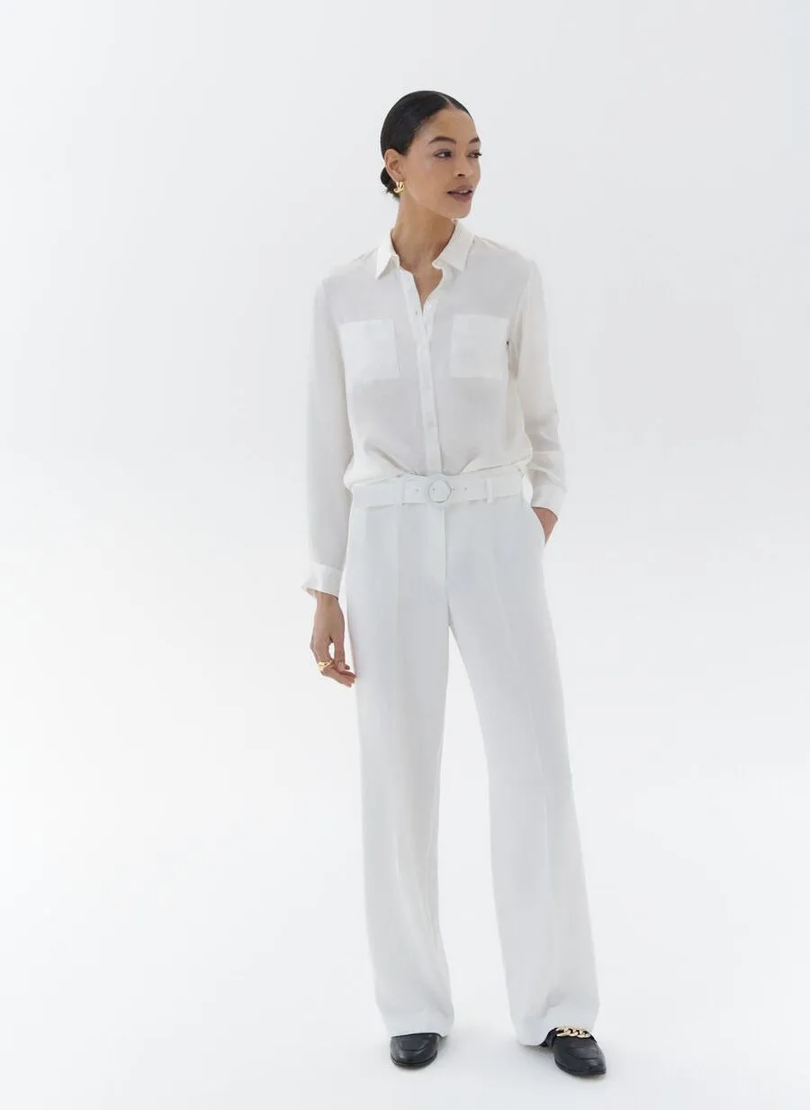 CAROLL PCYLIEN  PANTALóN RECTO EN BEIGE