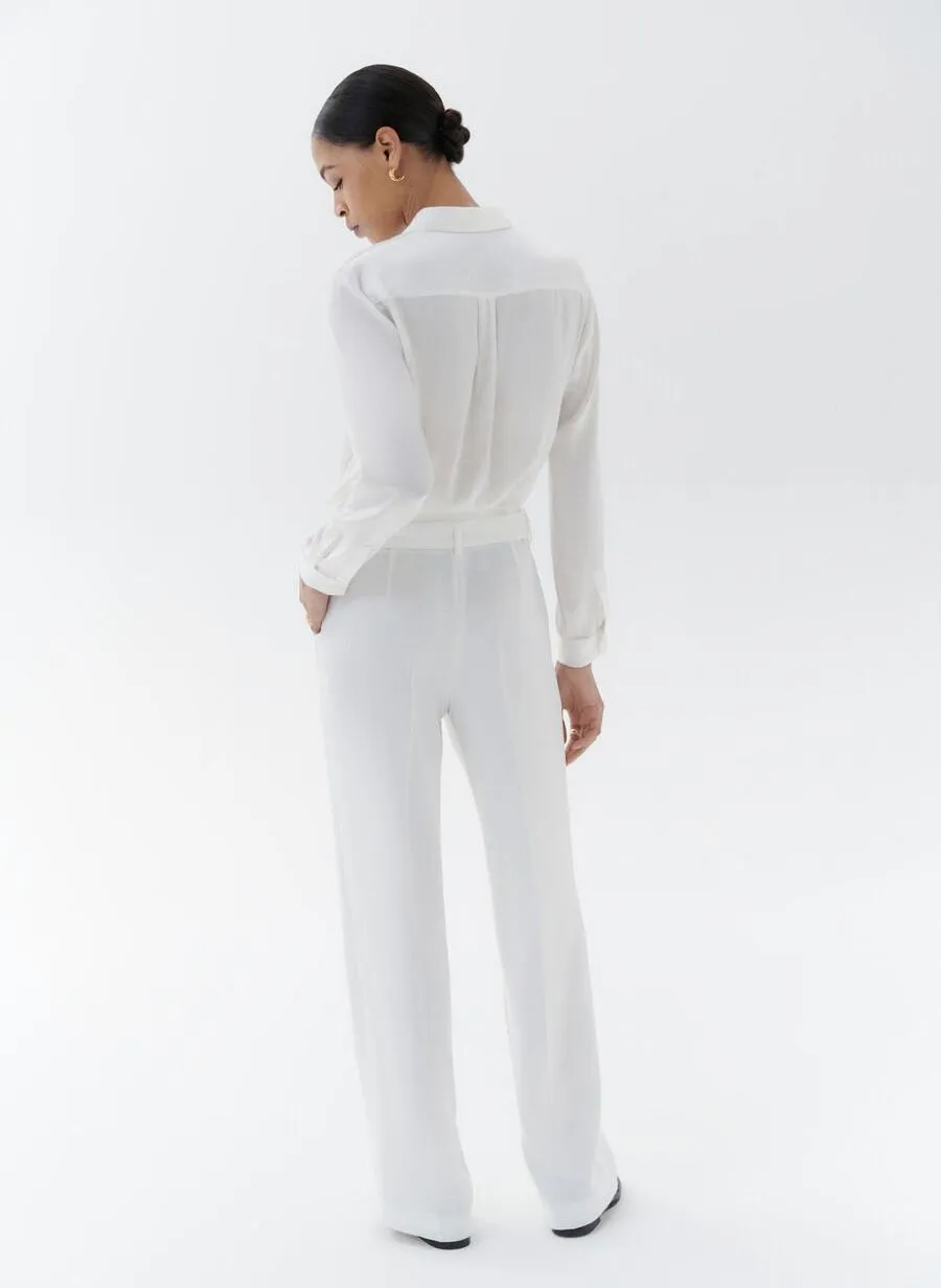 CAROLL PCYLIEN  PANTALóN RECTO EN BEIGE