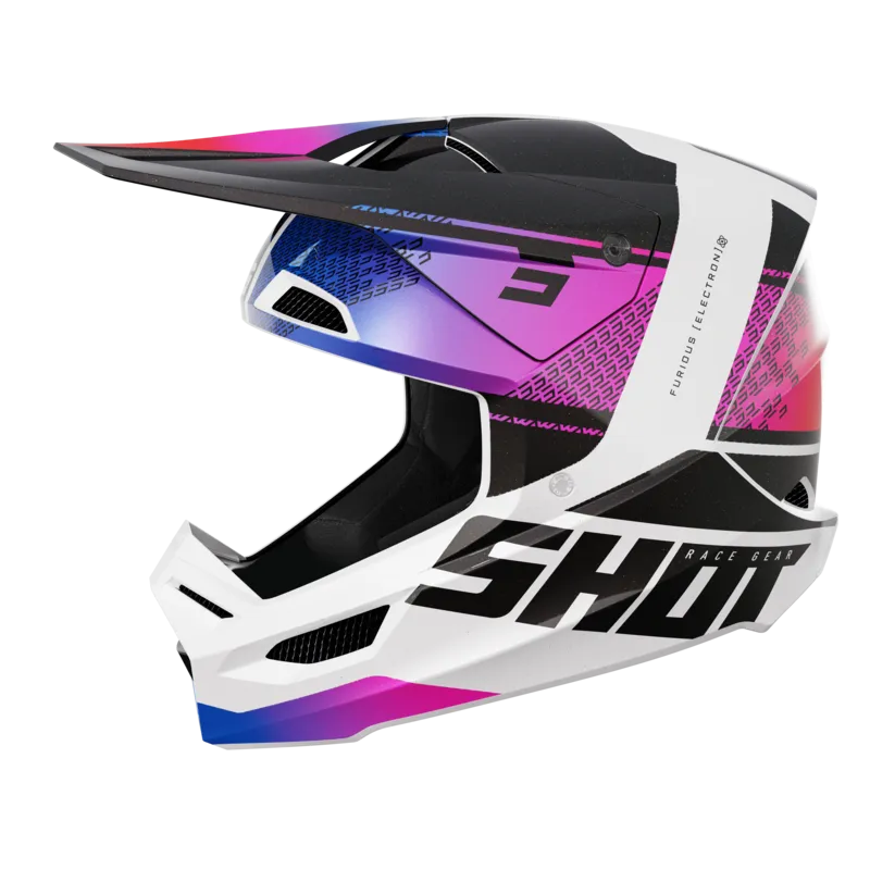 Casco de Cross Shot Furious Electron Púrpura 