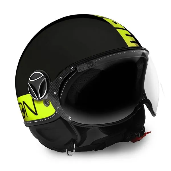 Casco Momo Design FGTR Fluo Matt Black Yelllow Fluo 