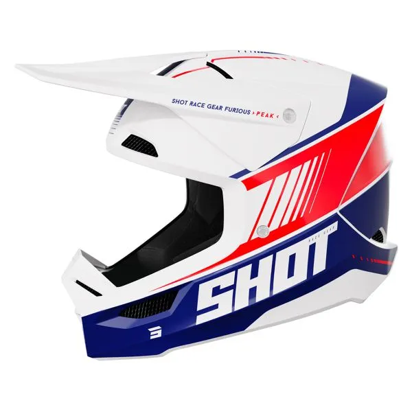 Casco SHOT Furious Peak Blue Red Glossy 