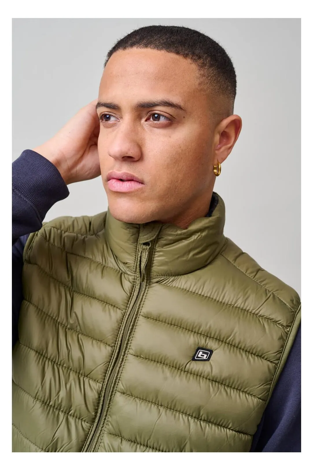 Chaleco acolchado hombre verde oliva
