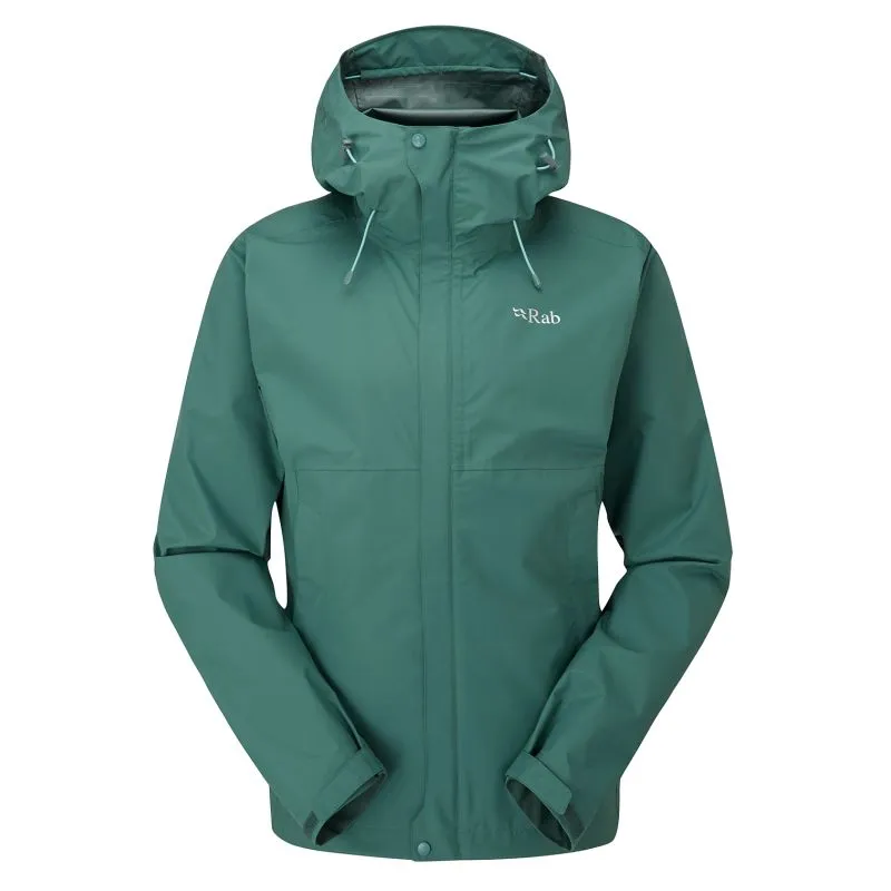 Chaqueta de mujer Rab Downpour Eco Jacket Wmns (Eucalyptus)