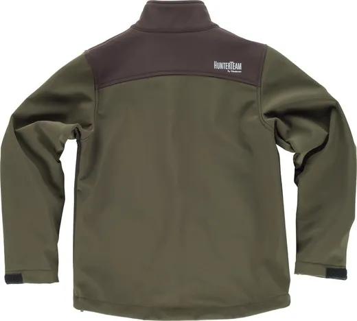 Chaqueta Workshell para niño combinada Verde Caza/Marron