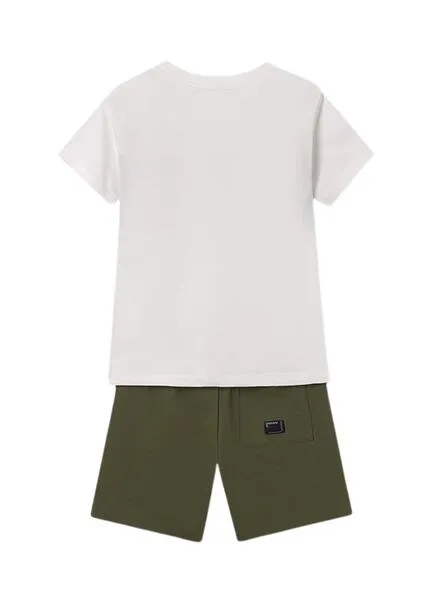 Conjunto camiseta y pantalón Mayoral Palmeras Block Verde Para Niño