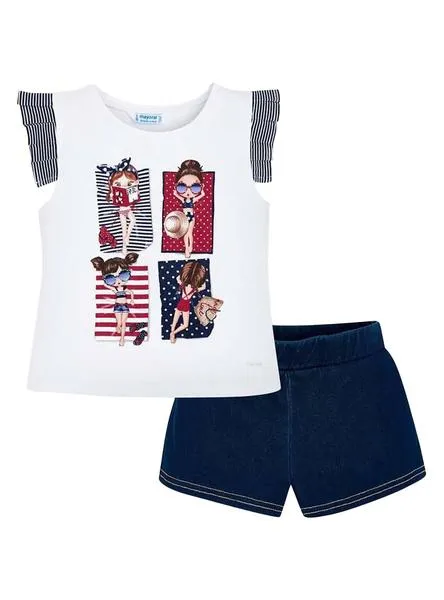conjunto mayoral ocean azul para niña