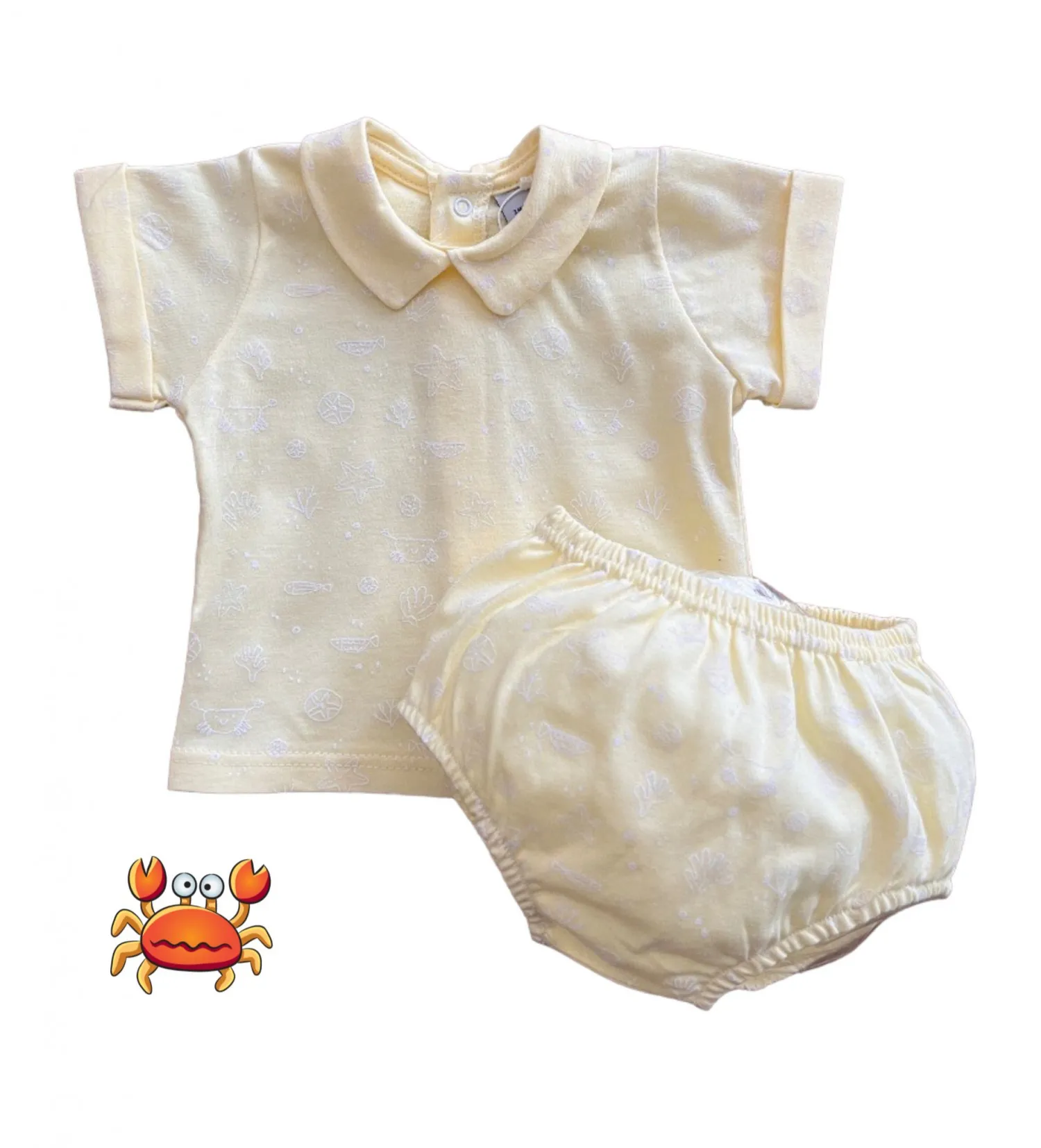 Conjunto para niño amarillo colección Crabs