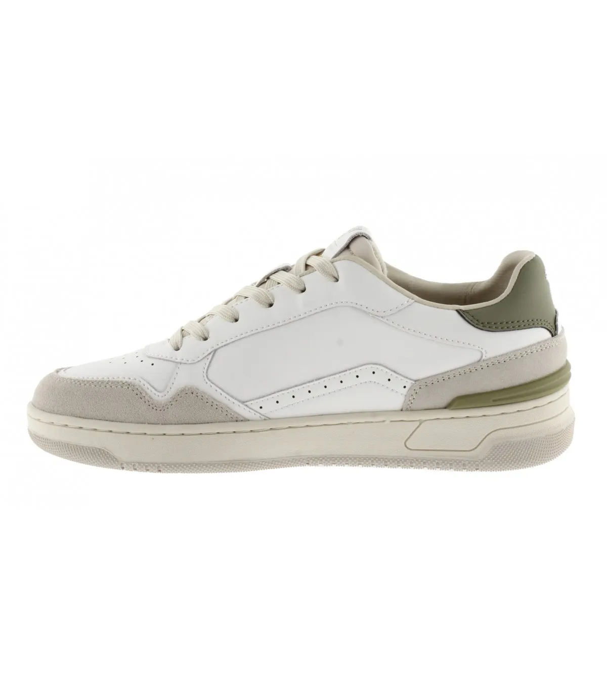 Deportivo estilo retro hombre Victoria blanco verde caqui