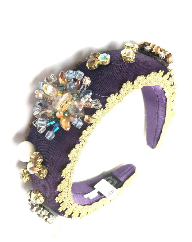 DIADEMAS JOYA MORADAS HAND MADE DECORADAS CON PEDRERIA