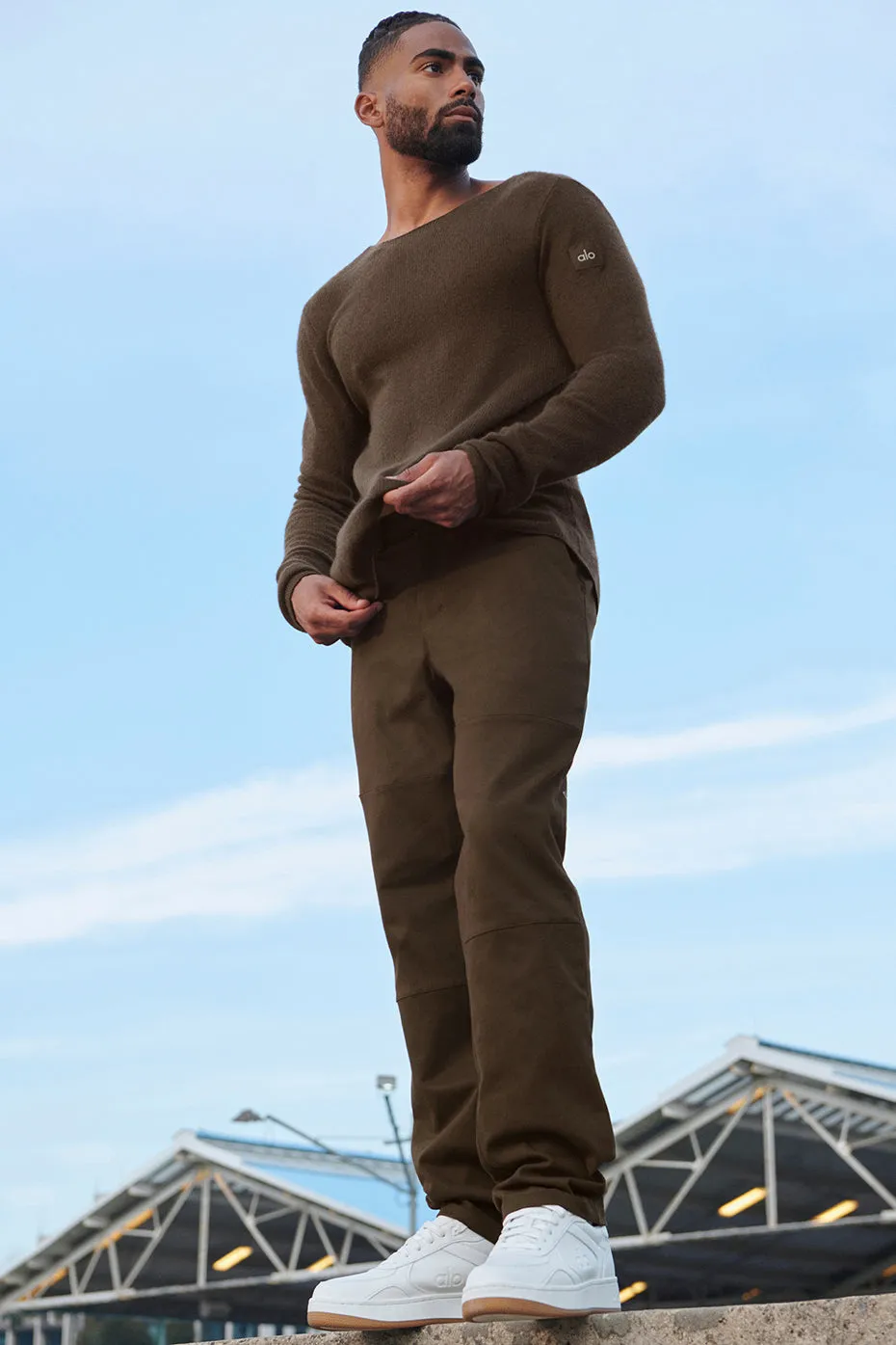 EDITION SUEDED PANT  ESPRESSO