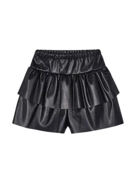 Falda Pantalón Mayoral Polipiel Negro para Niña