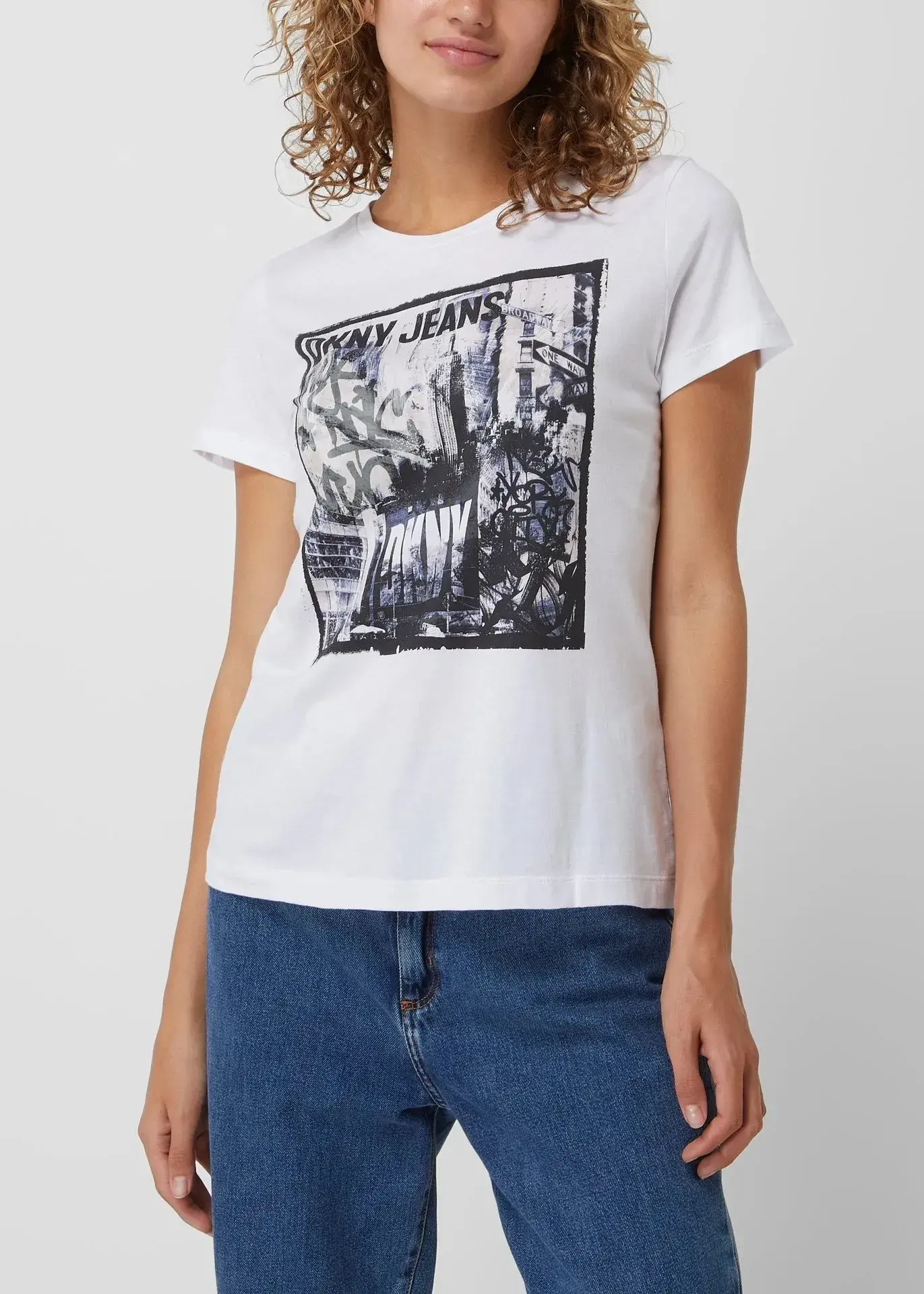 Franela para dama manga corta cuello clasico estampada