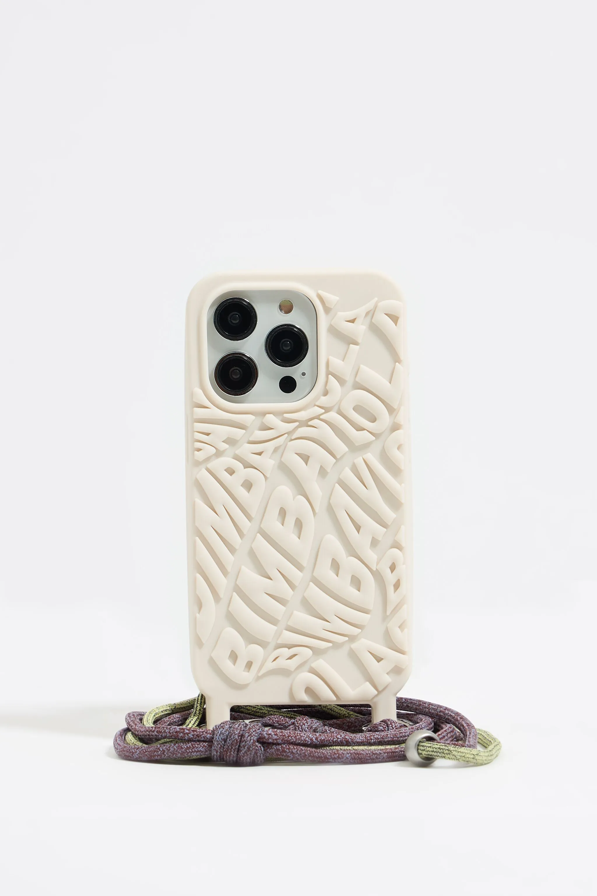 Funda iPhone 15 Pro silicona logo marfil