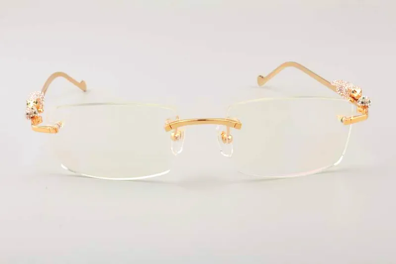 GAFAS DE SOL CUADRADAS ULTRALIGERAS CON PATILLAS DORADAS Y DIAMANTES DE LEOPARDO 63840831, MODELOS DE MODA, GAFAS DE SOL PARA H