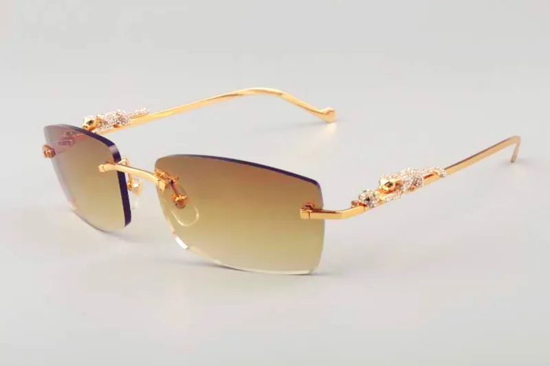 GAFAS DE SOL CUADRADAS ULTRALIGERAS CON PATILLAS DORADAS Y DIAMANTES DE LEOPARDO 63840831, MODELOS DE MODA, GAFAS DE SOL PARA H