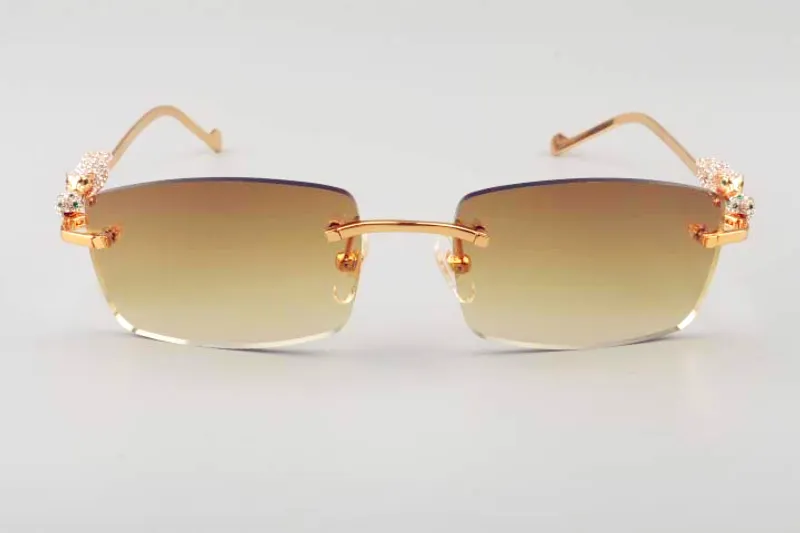 GAFAS DE SOL CUADRADAS ULTRALIGERAS CON PATILLAS DORADAS Y DIAMANTES DE LEOPARDO 63840831, MODELOS DE MODA, GAFAS DE SOL PARA H