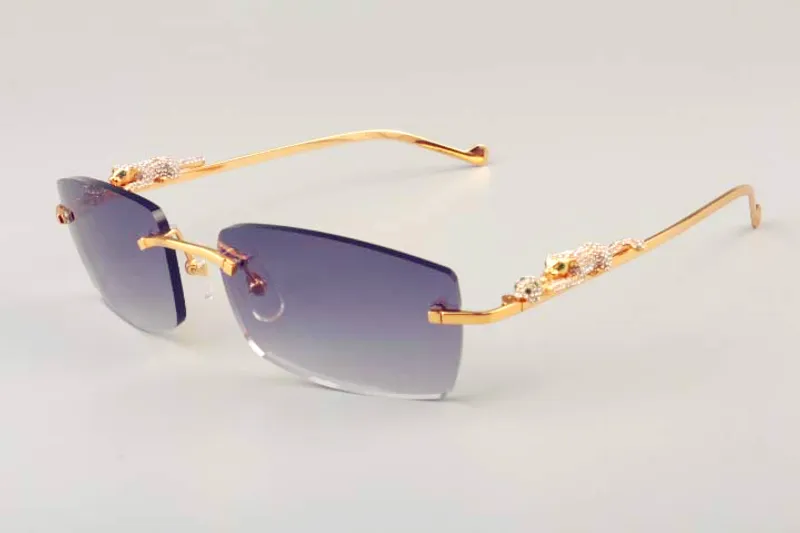 GAFAS DE SOL CUADRADAS ULTRALIGERAS CON PATILLAS DORADAS Y DIAMANTES DE LEOPARDO 63840831, MODELOS DE MODA, GAFAS DE SOL PARA H