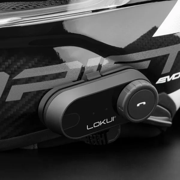 HJC i40N Semi Flat Black + Kit Bluetooth Lokui K30 
