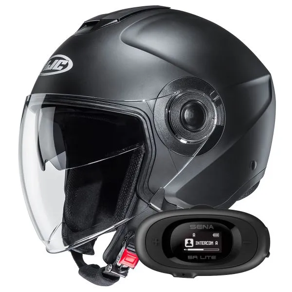 HJC i40N Semi Flat Black+ Kit bluetooth 5R Lite Solo 