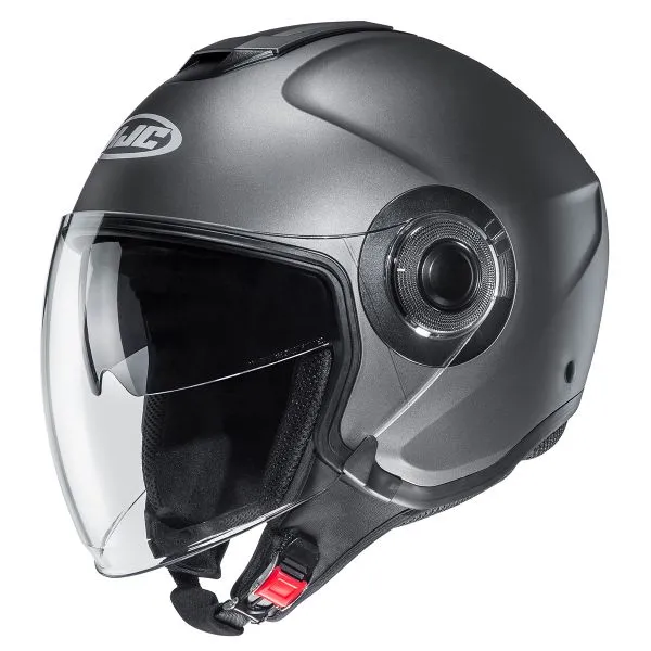 HJC i40N Semi Flat Titanium + Kit Bluetooth BT Mini 