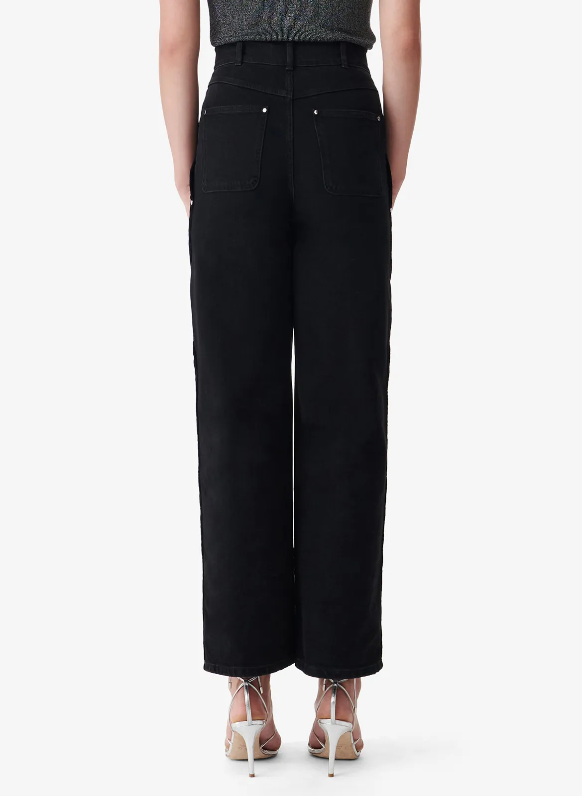 IRO ELYSSA  PANTALóN DE ALGODóN RECTO CSALLY EN NEGRO