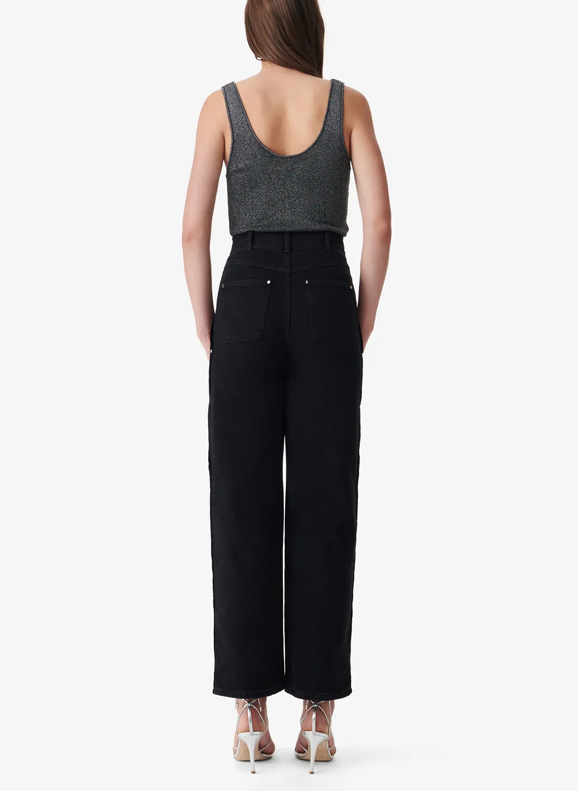 IRO ELYSSA  PANTALóN DE ALGODóN RECTO CSALLY EN NEGRO