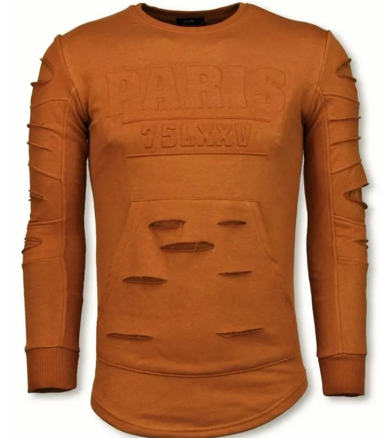 JERSEY  3D SELLO PARIS RIPPED JERSEY HOMBRE  NARANJO