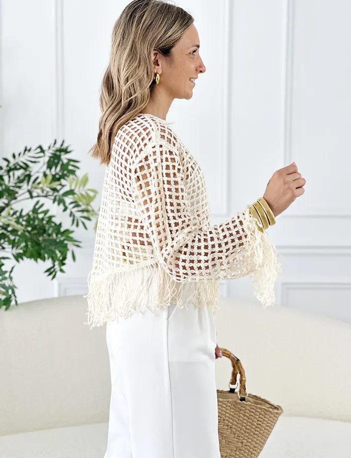 Jersey Calado & Flecos Haily Beige
