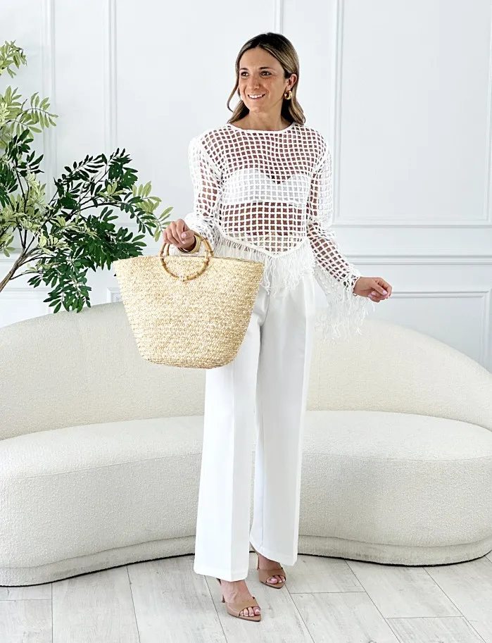 Jersey Calado & Flecos Haily Blanco