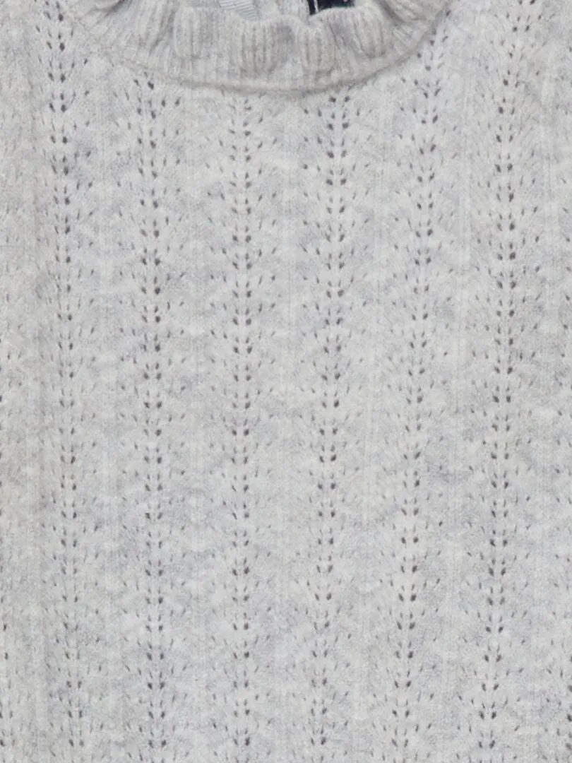 JERSEY DE PUNTO CALADO  GRIS