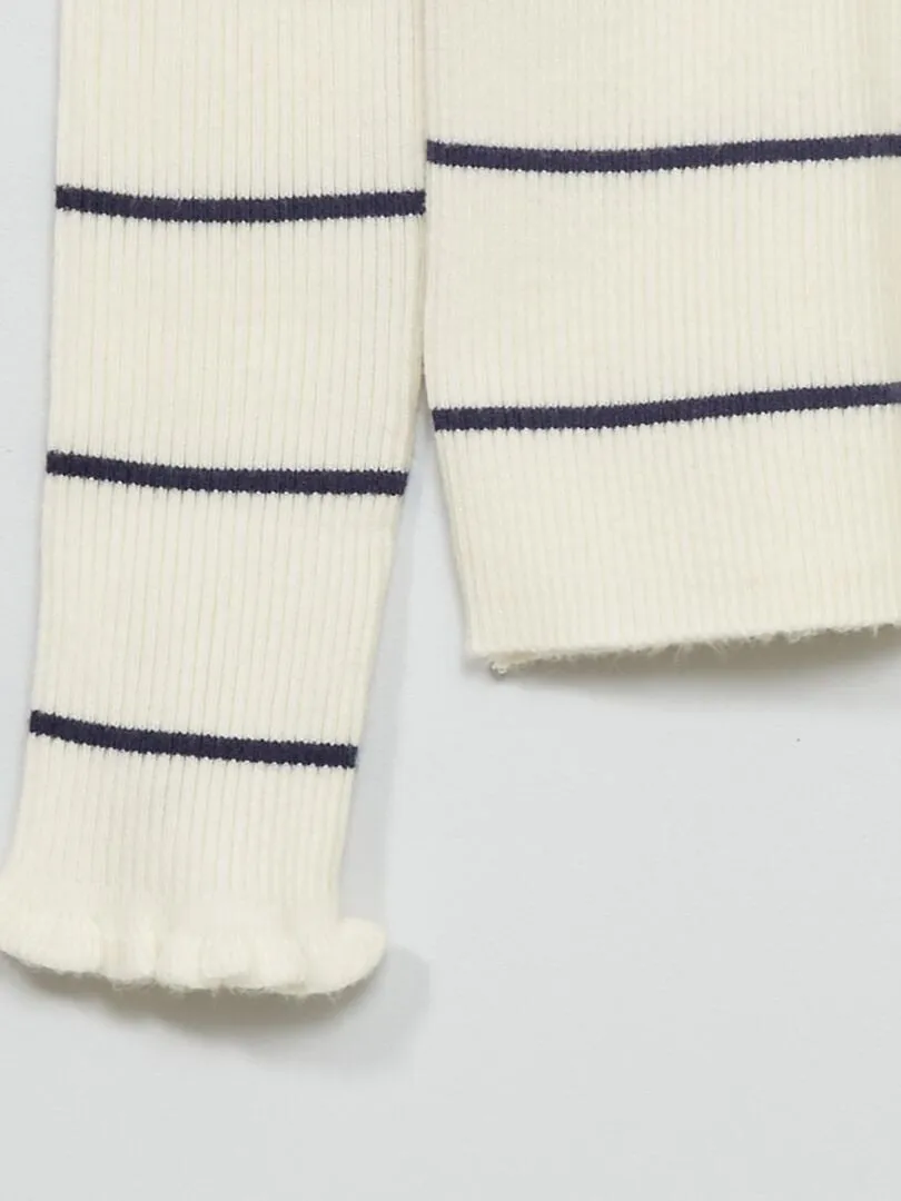 JERSEY DE PUNTO DE CANALé  BEIGE