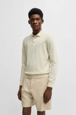 Jersey estilo polo regular fit en punto de algodón
