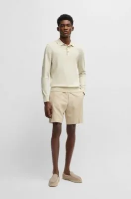 Jersey estilo polo regular fit en punto de algodón