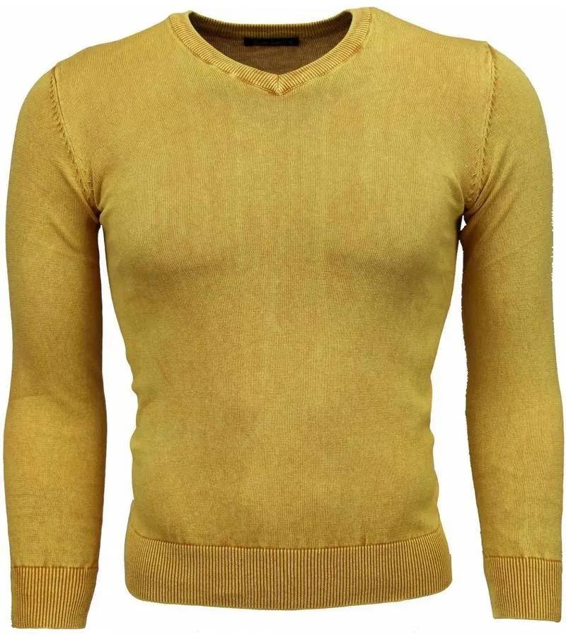 JERSEY  EXCLUSIVO VCUELLO BáSICO JERSEY HOMBRE  AMARILLO