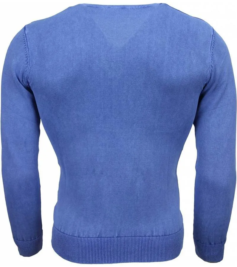 JERSEY  EXCLUSIVO VCUELLO BáSICO JERSEY HOMBRE  AZUL