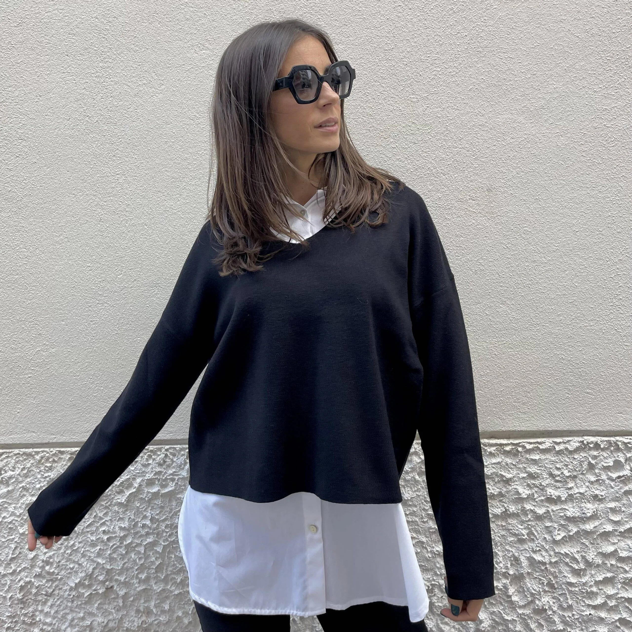 Jersey Laia Laffaure corto Negro