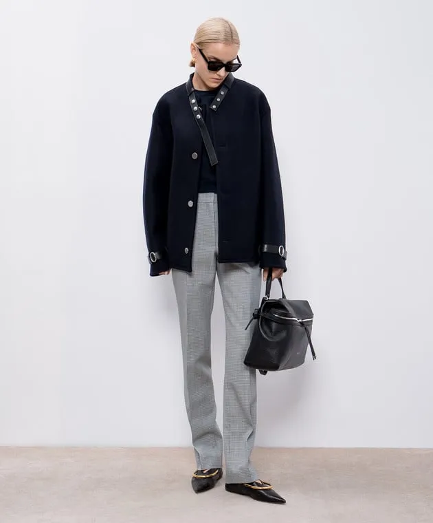 Jil Sander Blue longsleeve with logo print