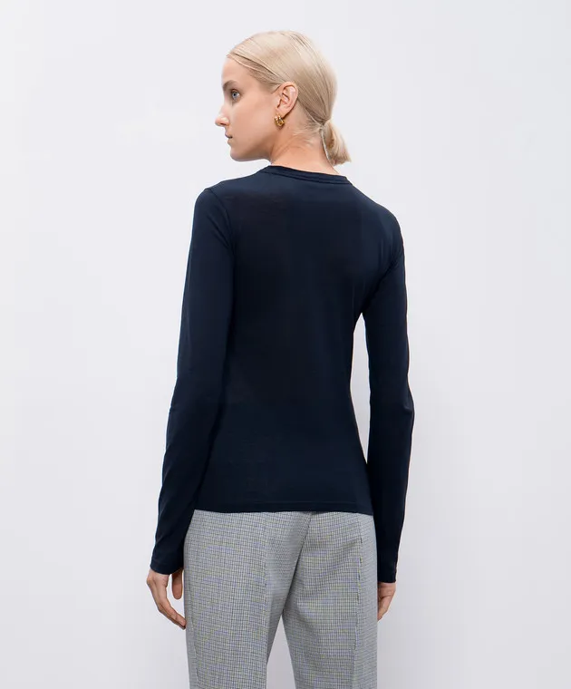 Jil Sander Blue longsleeve with logo print