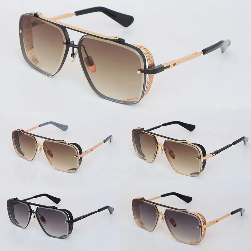 MACH SIX EDICIÓN LIMITADA Gafas de sol de metal para mujer Hombre Gafas de lujo cuadradas grandes vintage Hombres Mujeres Estilo