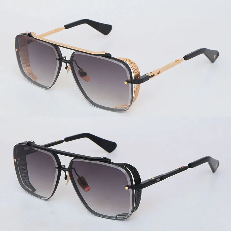 MACH SIX EDICIÓN LIMITADA Gafas de sol de metal para mujer Hombre Gafas de lujo cuadradas grandes vintage Hombres Mujeres Estilo