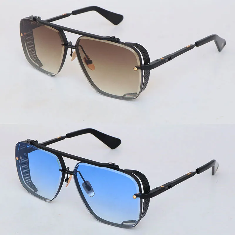 MACH SIX EDICIÓN LIMITADA Gafas de sol de metal para mujer Hombre Gafas de lujo cuadradas grandes vintage Hombres Mujeres Estilo