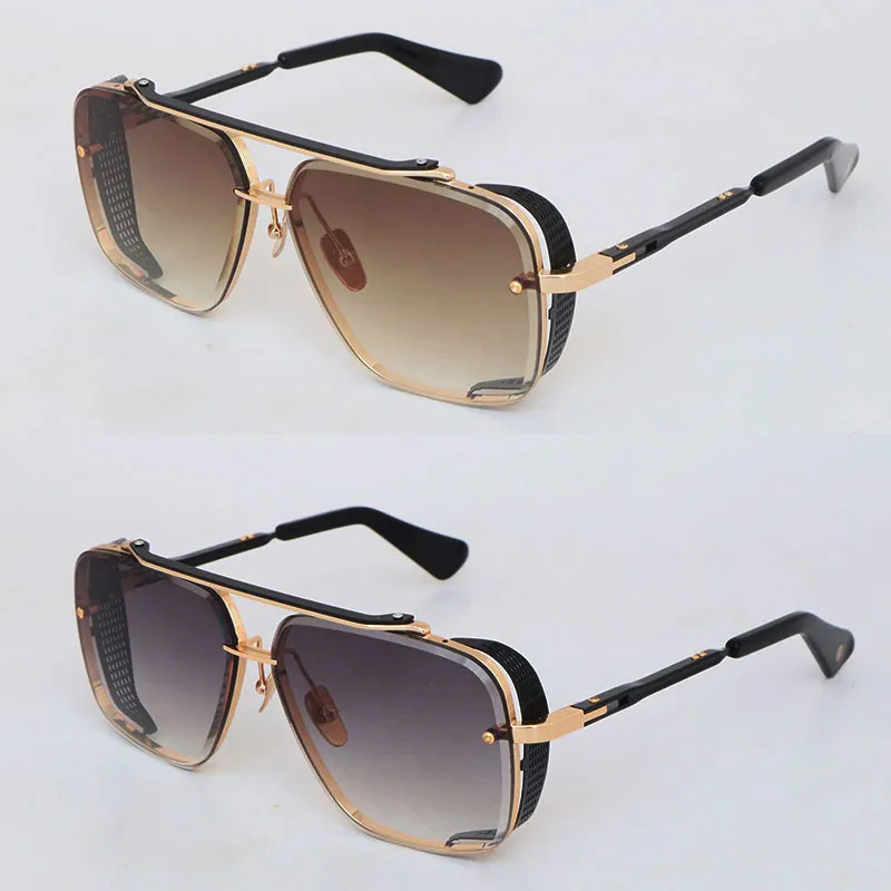 MACH SIX EDICIÓN LIMITADA Gafas de sol de metal para mujer Hombre Gafas de lujo cuadradas grandes vintage Hombres Mujeres Estilo