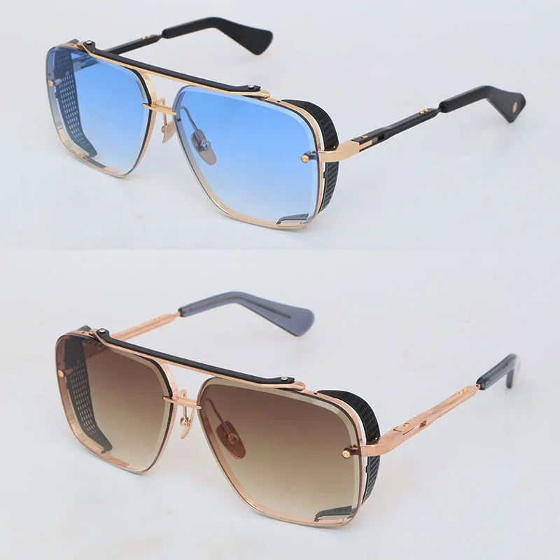 MACH SIX EDICIÓN LIMITADA Gafas de sol de metal para mujer Hombre Gafas de lujo cuadradas grandes vintage Hombres Mujeres Estilo