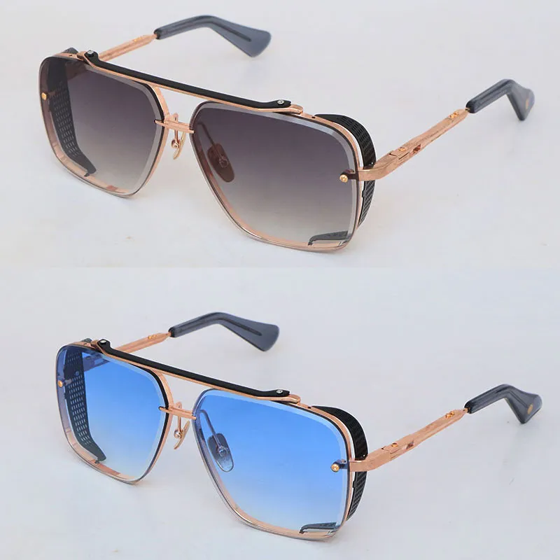 MACH SIX EDICIÓN LIMITADA Gafas de sol de metal para mujer Hombre Gafas de lujo cuadradas grandes vintage Hombres Mujeres Estilo