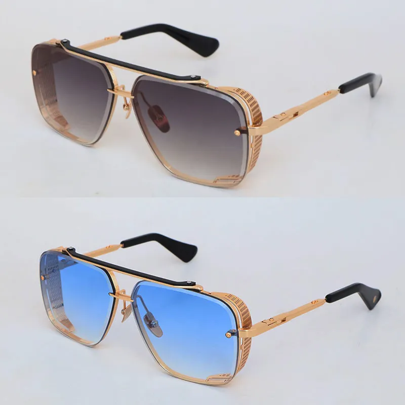 MACH SIX EDICIÓN LIMITADA Gafas de sol de metal para mujer Hombre Gafas de lujo cuadradas grandes vintage Hombres Mujeres Estilo