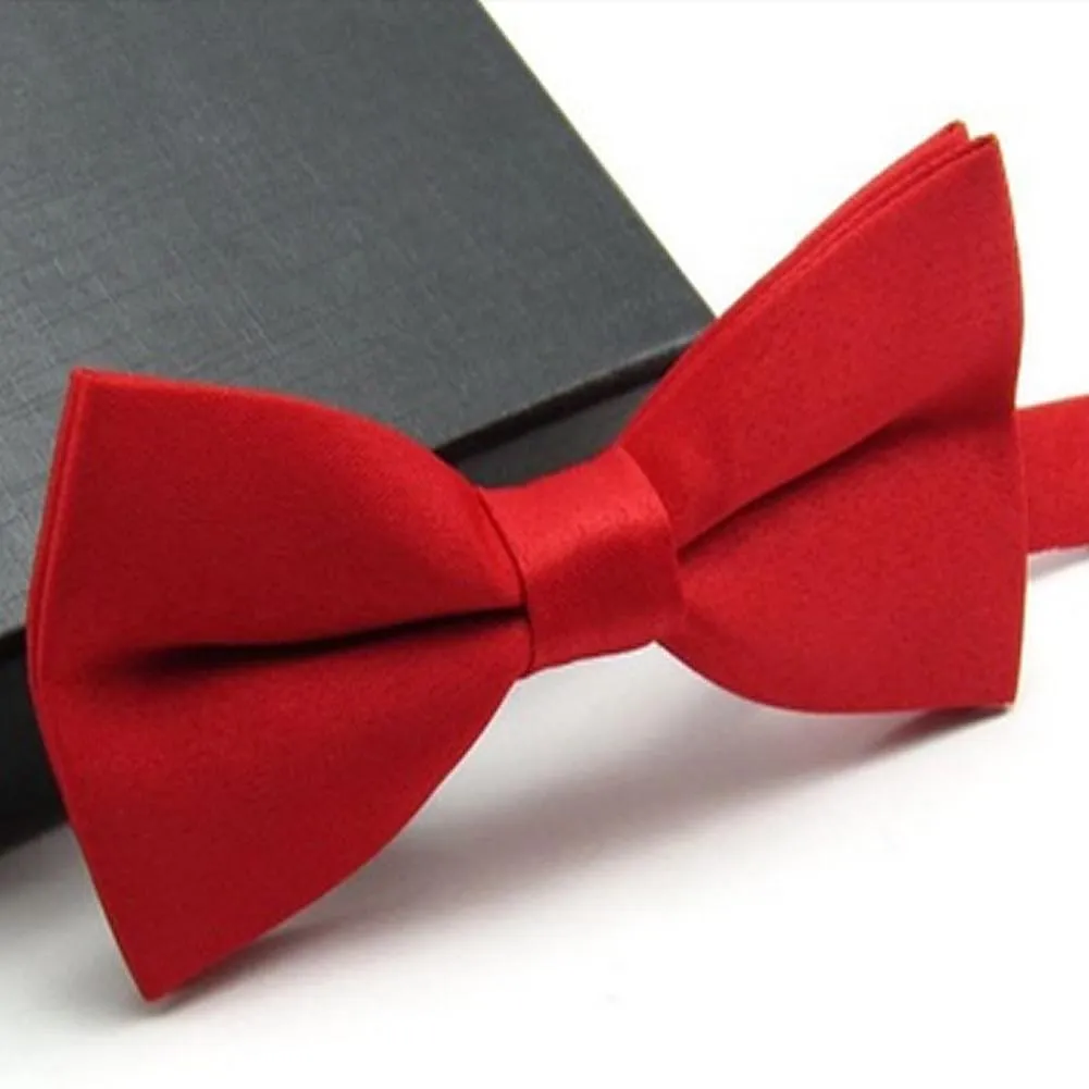Men's Fashion Adjustable Tuxedo Solid Color Classic Wedding Party Bowtie Bow Tie
