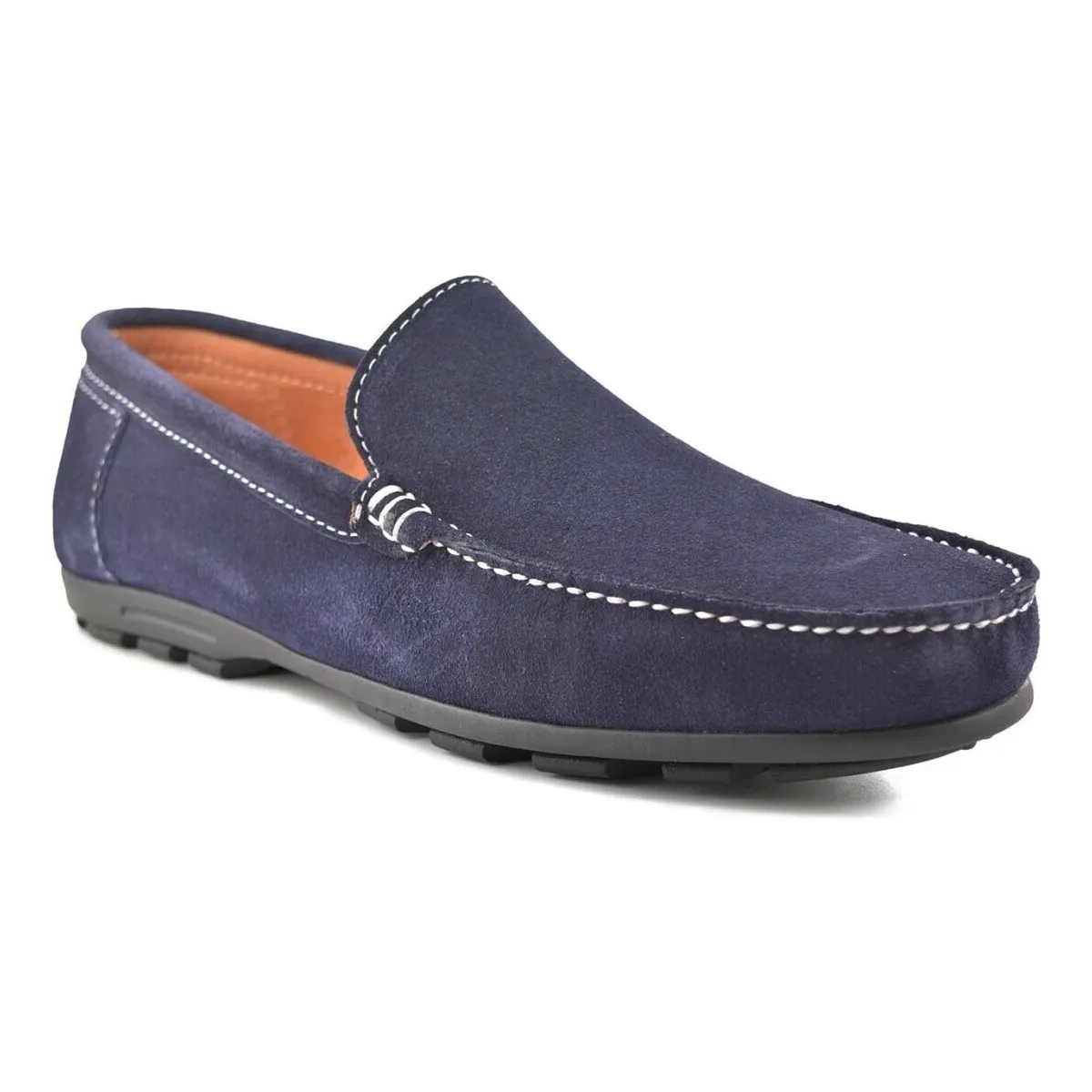 Mocasines de piel azules by