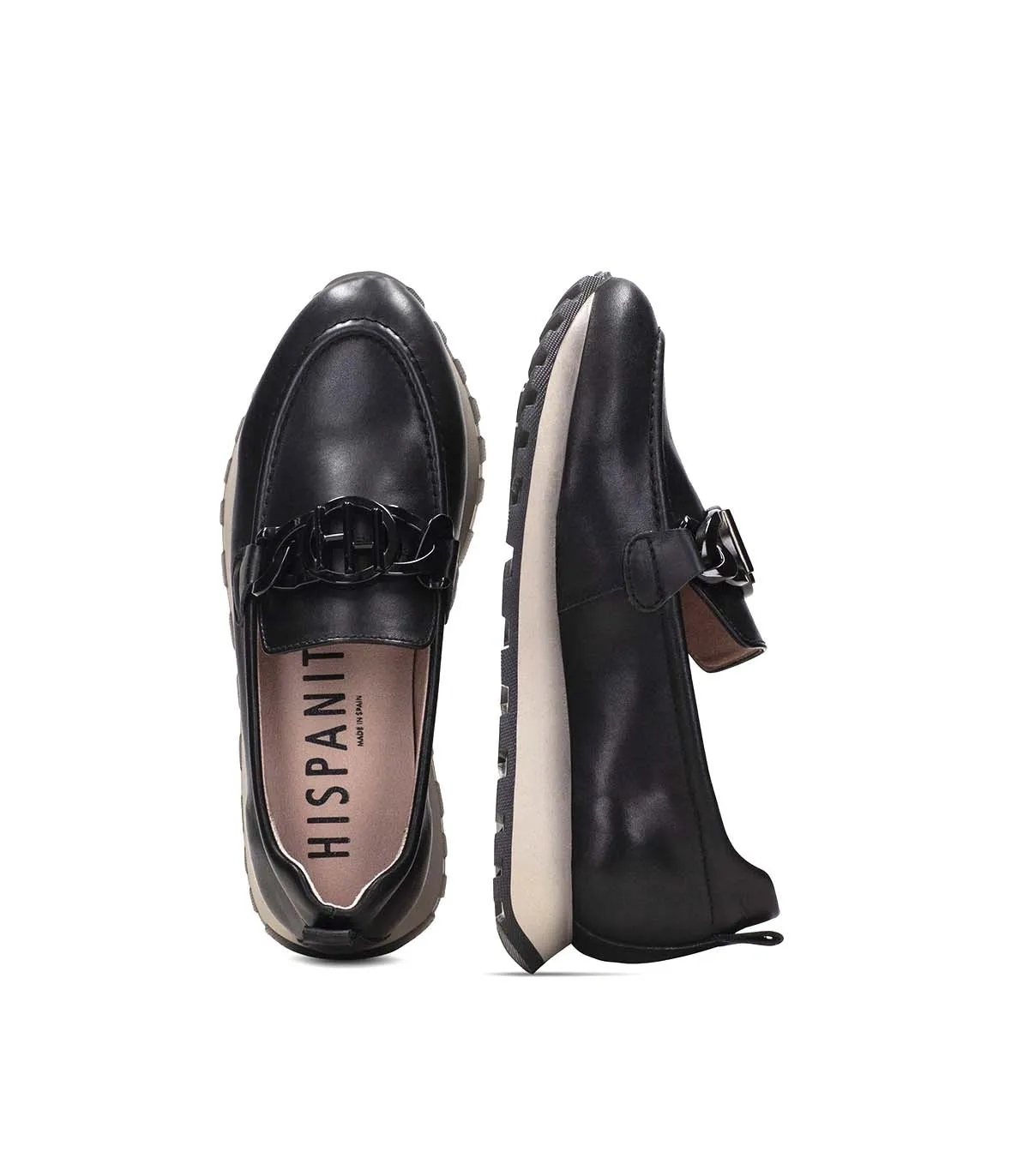 MOCASINES DE PIEL HI233134 NEGRO