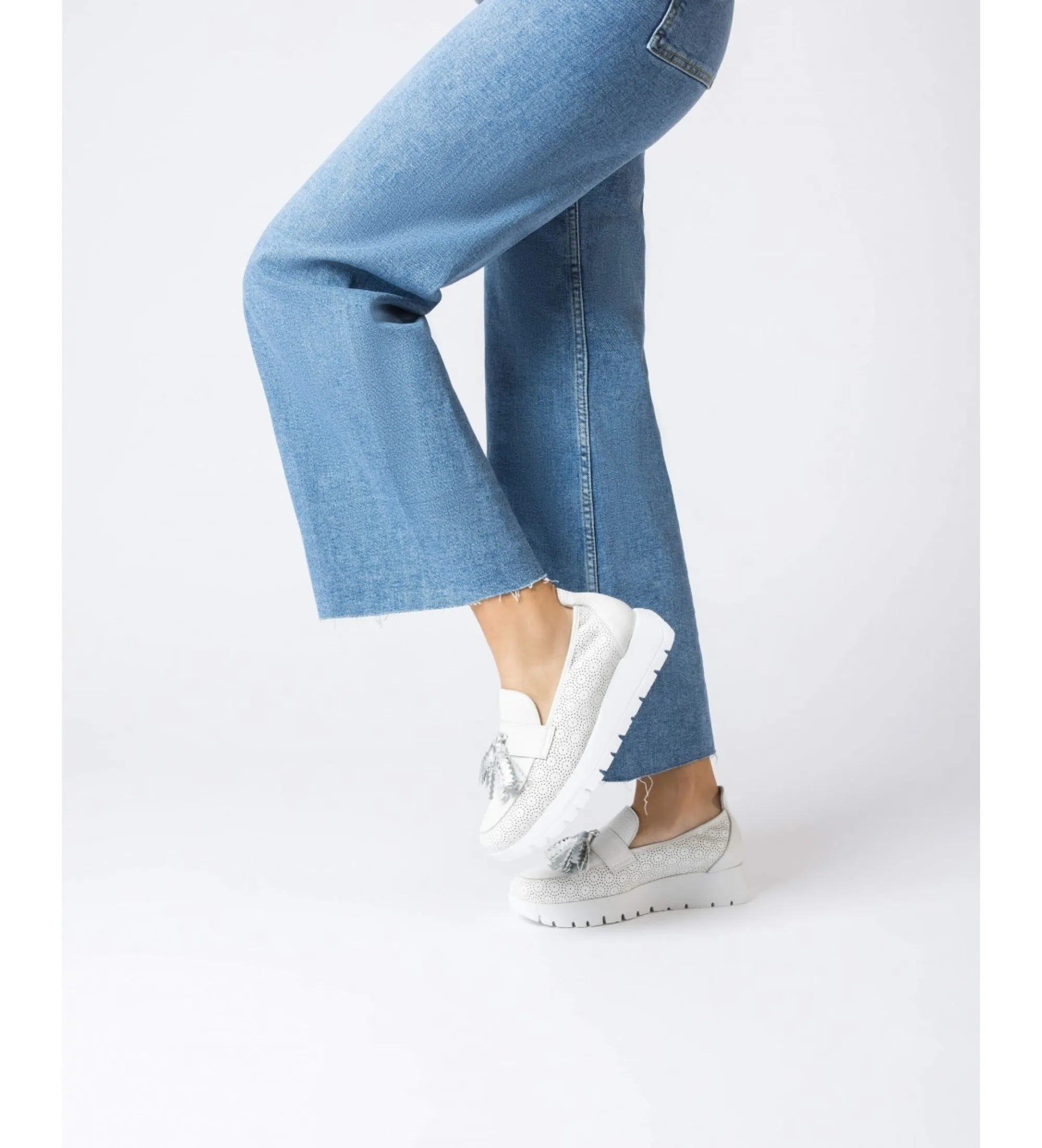 Mocasines de piel Materia blanco